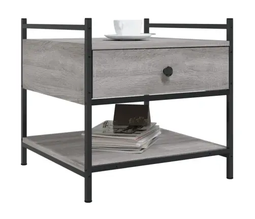 Kafijas Galdiņš, Pelēka Ozola, 50X50X50 Cm, Inženierijas Koks Vidaxl