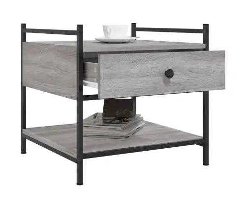 Kafijas Galdiņš, Pelēka Ozola, 50X50X50 Cm, Inženierijas Koks Vidaxl