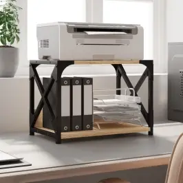 Printera Statīvs, 2 Līmeņi, Ozola Krāsa, 44X26X31,5 Cm, Koks Vidaxl