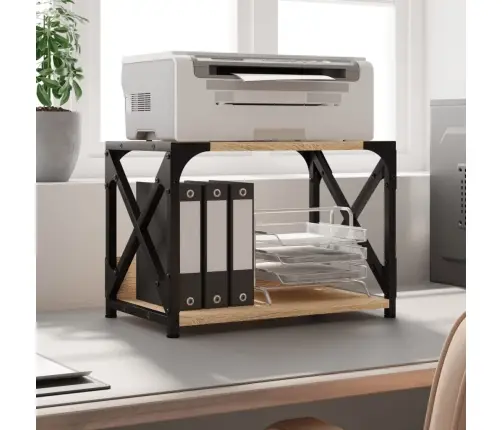 Printera Statīvs, 2 Līmeņi, Ozola Krāsa, 44X26X31,5 Cm, Koks Vidaxl