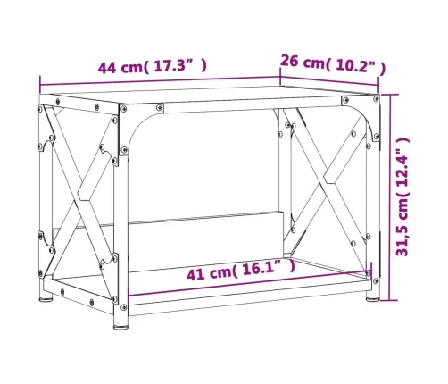 Printera Statīvs, 2 Līmeņi, Pelēks, 44X26X31,5 Cm, Koks Vidaxl