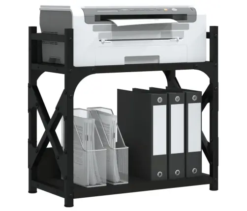 Printera Statīvs, 2 Līmeņi, Melns, 40X20X40 Cm, Koks Vidaxl