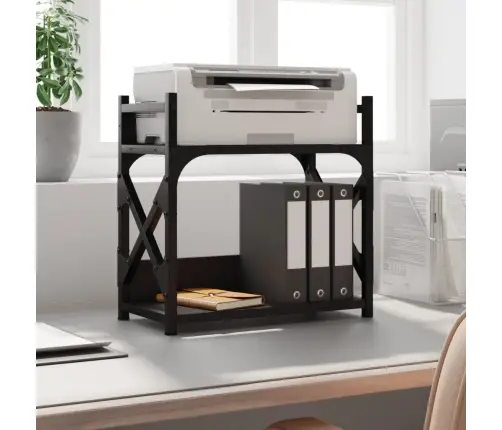 Printera Statīvs, 2 Līmeņi, Melns, 40X20X40 Cm, Koks Vidaxl