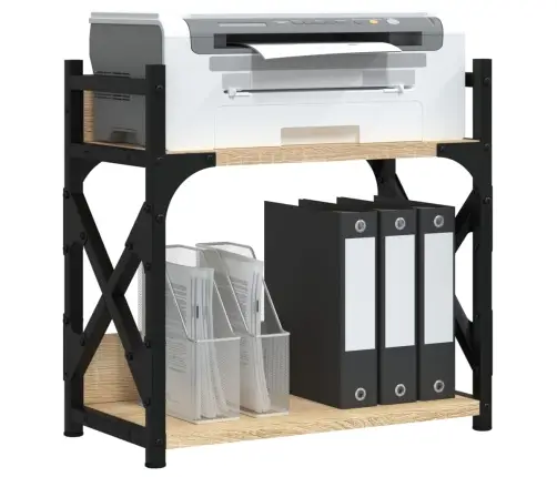 Printera Statīvs, 2 Līmeņi, Ozola Krāsa, 40X20X40 Cm, Koks Vidaxl