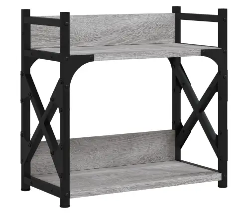 Printera Statīvs, 2 Līmeņi, Pelēks, 40X20X40 Cm, Koks Vidaxl