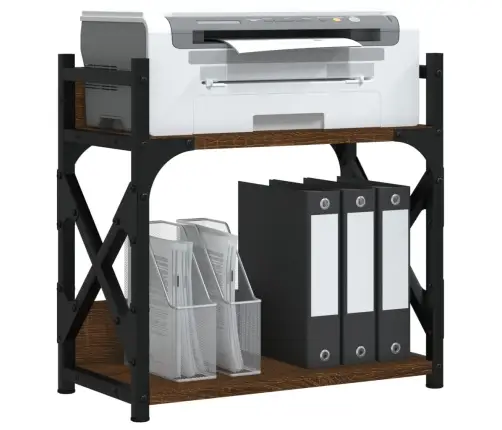 Printera Statīvs, 2 Līmeņi, Brūns Ozols, 40X20X40 Cm, Koks Vidaxl