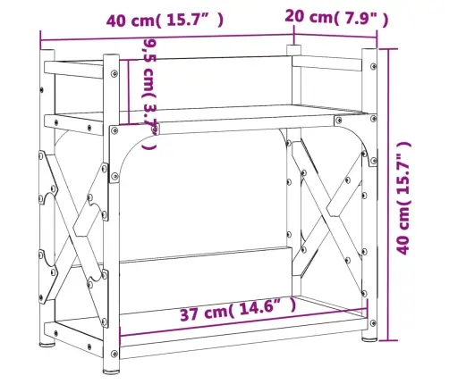 Printera Statīvs, 2 Līmeņi, Brūns Ozols, 40X20X40 Cm, Koks Vidaxl