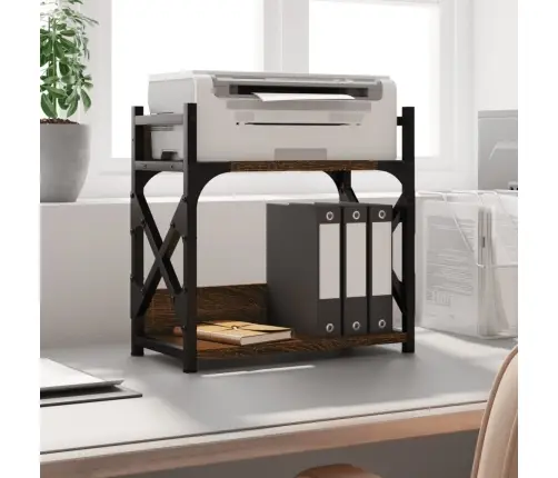 Printera Statīvs, 2 Līmeņi, Brūns Ozols, 40X20X40 Cm, Koks Vidaxl