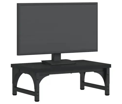 Monitoriaus Stovas, Juodas, 37X23X14cm Apdirbta Mediena
