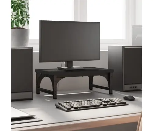 Monitoriaus Stovas, Juodas, 37X23X14cm Apdirbta Mediena