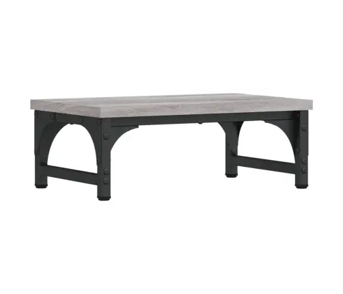 Monitora Paliktnis, Pelēks, 37X23X14 Cm, Inženierijas Koks Vidaxl