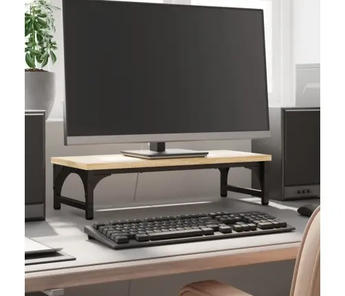 Monitora Paliktnis, Koka Krāsa, 55X23X14 Cm, Inženierijas Koks Vidaxl