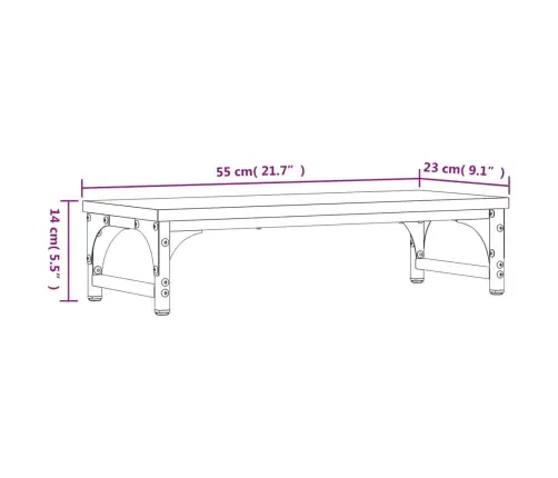 Monitorialus, Suitsutatud Tamm, 55X23X14 cm Tehispuit