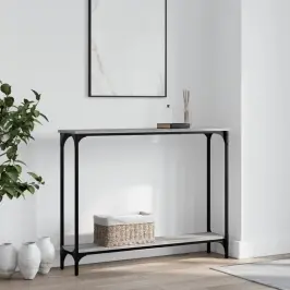 Konsoles Galdiņš, Pelēcīgs, 100X22,5X75 Cm, Inženierijas Koks Vidaxl