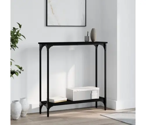 Konsoles Galdiņš, Melns, 75X22,5X75 Cm, Inženierijas Koks Vidaxl