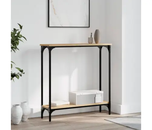 Konsoles Galdiņš, Koka Krāsa, 75X22,5X75 Cm, Inženierijas Koks Vidaxl Konsoles Galdiņš, Koka Krāsa, 75X22,5X75 Cm, Inženierijas Koks Vidaxl