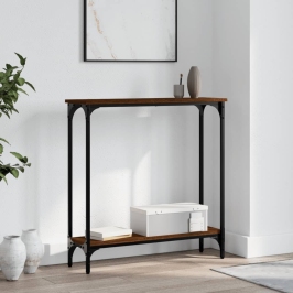 Konsoles Galdiņš, Brūna Koka, 75X22,5X75 Cm, Inženierijas Koks Vidaxl