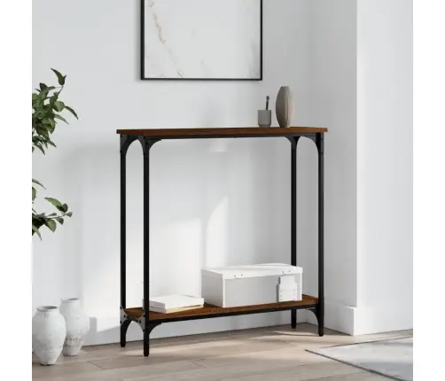 Konsoles Galdiņš, Brūna Koka, 75X22,5X75 Cm, Inženierijas Koks Vidaxl