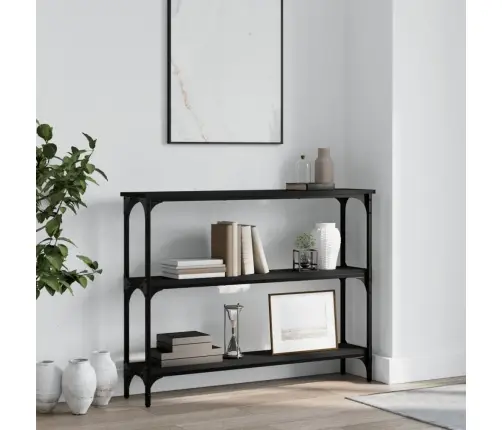 Konsoles Galdiņš, Melns, 100X22,5X75 Cm, Inženierijas Koks Vidaxl