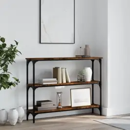 Konsoollaud, Suitsutatud Tamm, 100X22,5X75 cm Tehispuit