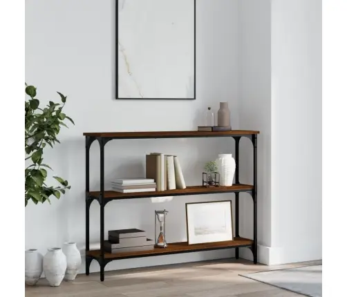 Konsoollaud, Pruun Tamm, 100X22,5X75 cm Tehispuit Konsoollaud, Pruun Tamm, 100X22,5X75 cm Tehispuit