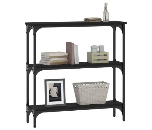 Konsoles Galdiņš, Melns, 75X22,5X75 Cm, Inženierijas Koks Vidaxl Konsoles Galdiņš, Melns, 75X22,5X75 Cm, Inženierijas Koks Vidaxl