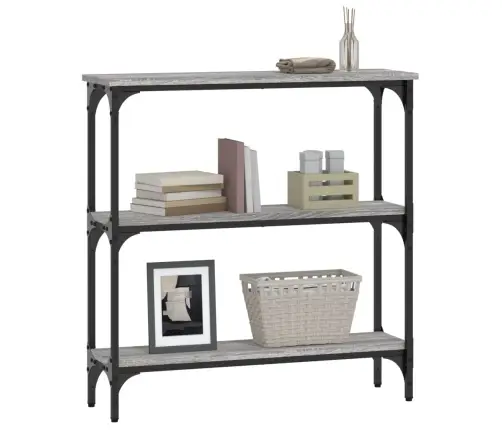 Konsoles Galdiņš, Pelēcīgs, 75X22,5X75 Cm, Inženierijas Koks Vidaxl