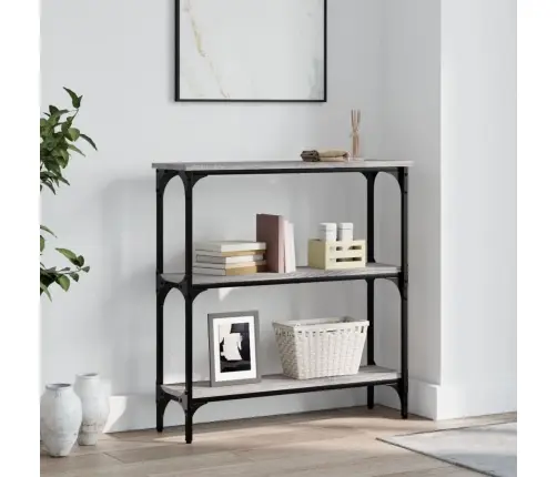 Konsoles Galdiņš, Pelēcīgs, 75X22,5X75 Cm, Inženierijas Koks Vidaxl