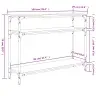 Konsoollaud, Hall Sonoma Tamm, 100X29X75 cm Tehispuit