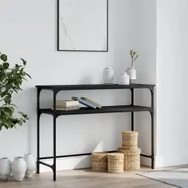 Konsoles Galdiņš, Melns, 100X35,5X75 Cm, Inženierijas Koks Vidaxl