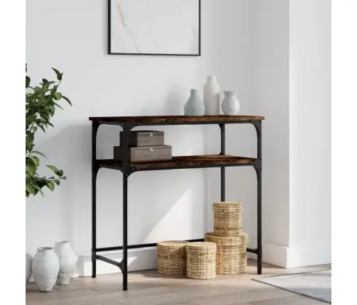 Konsoollaud, Suitsutatud Tamm, 75X35,5X75 cm Tehispuit