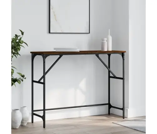 Konsoollaud, Pruun Tamm, 100X32X75 cm Tehispuit