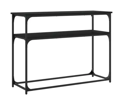 Konsoollaud, Must, 100X35,5X75 cm Tehispuit