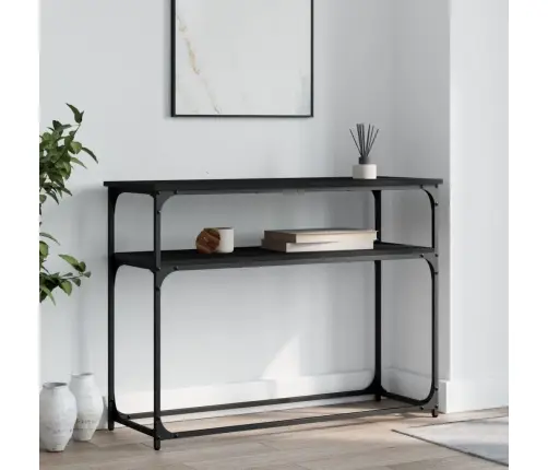 Konsoollaud, Must, 100X35,5X75 cm Tehispuit