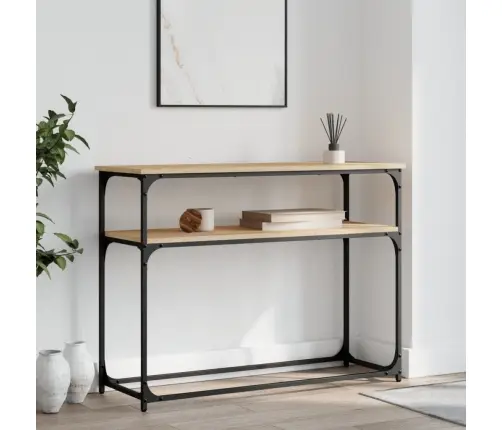 Konsolinis Staliukas, Ąžuolo, 100X35,5X75cm Apdirbta Mediena