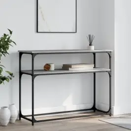 Konsoles Galdiņš, Pelēcīgs, 100X35,5X75 Cm, Inženierijas Koks Vidaxl