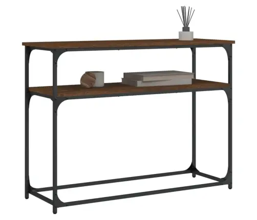 Konsolinis Staliukas, Rudas Ąžuolo, 100X35,5X75cm Mediena
