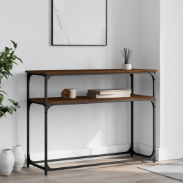 Konsoles Galdiņš, Brūna Koka, 100X35,5X75 Cm, Inženierijas Koks Vidaxl