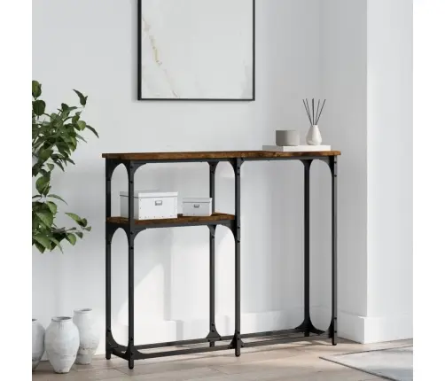 Konsolinis Staliukas, Dūminio Ąžuolo, 90X22,5X75cm Mediena