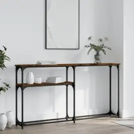 Konsoollaud, Suitsutatud Tamm, 145X22,5X75 cm Tehispuit