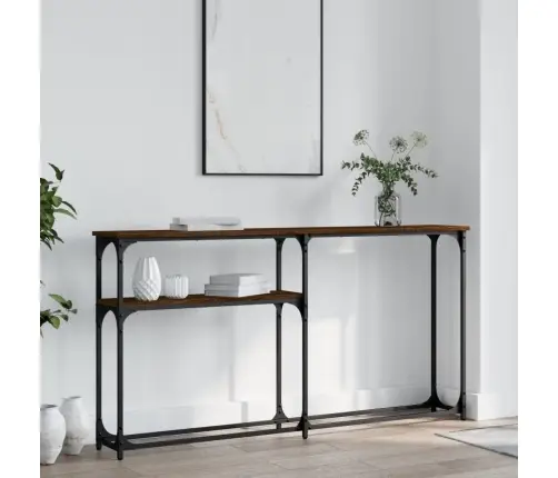 Konsoles Galdiņš, Brūna Koka, 145X22,5X75 Cm, Inženierijas Koks Vidaxl