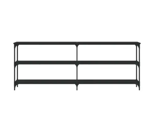 Konsoles Galdiņš, Melns, 200X29X75 Cm, Inženierijas Koks Vidaxl