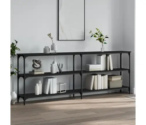 Konsoles Galdiņš, Melns, 200X29X75 Cm, Inženierijas Koks Vidaxl