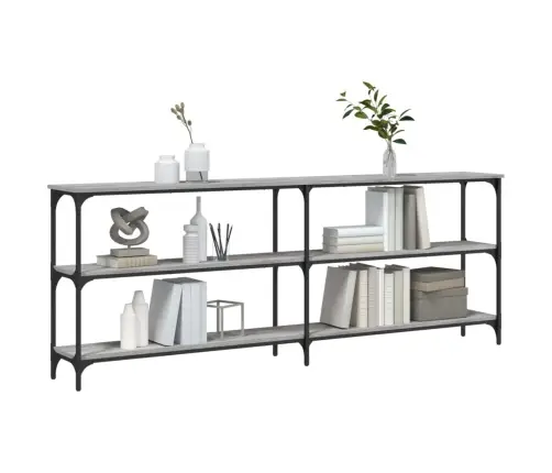 Konsolinis Staliukas, Pilkas Ąžuolo, 200X29X75cm Mediena Konsolinis Staliukas, Pilkas Ąžuolo, 200X29X75cm Mediena