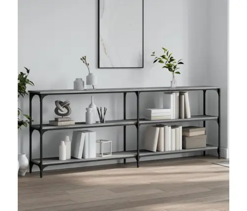 Konsolinis Staliukas, Pilkas Ąžuolo, 200X29X75cm Mediena Konsolinis Staliukas, Pilkas Ąžuolo, 200X29X75cm Mediena