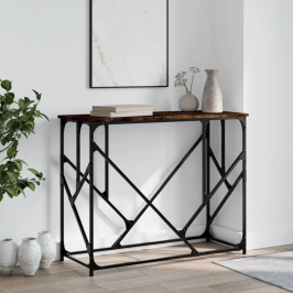 Konsoles Galdiņš, Kvēpināta Ozolkoka, 100X40X80 Cm, Koks Vidaxl