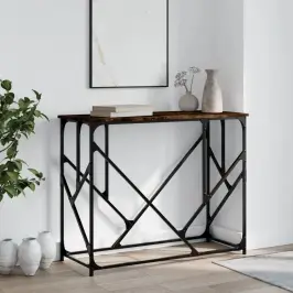 Konsoles Galdiņš, Kvēpināta Ozolkoka, 100X40X80 Cm, Koks Vidaxl