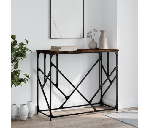 Konsoles Galdiņš, Kvēpināta Ozolkoka, 100X40X80 Cm, Koks Vidaxl