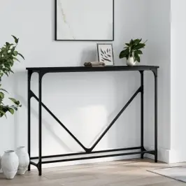 Konsoollaud, Must, 102 X 22,5 X 75 cm Tehispuit