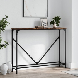 Konsoles Galdiņš, Kvēpināta Ozolkoka, 102X22,5X75 Cm, Koks Vidaxl